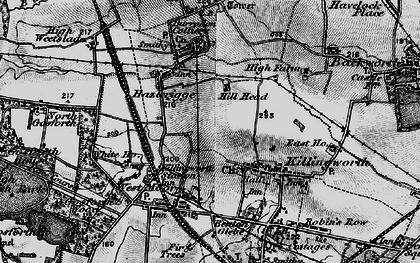 Old map of Killingworth in 1897