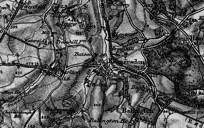 Old map of Babington Ho in 1898