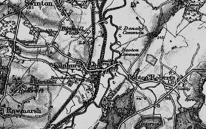 Old map of Thybergh Country Park in 1896