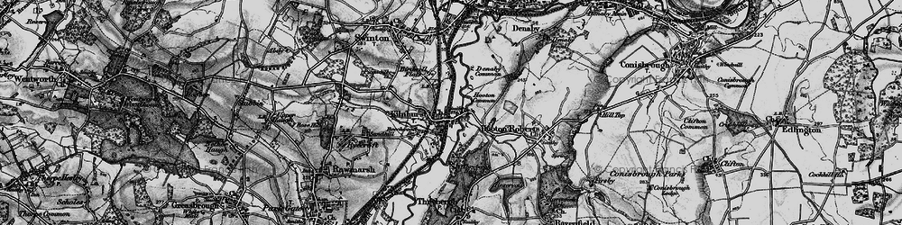 Old map of Thybergh Country Park in 1896