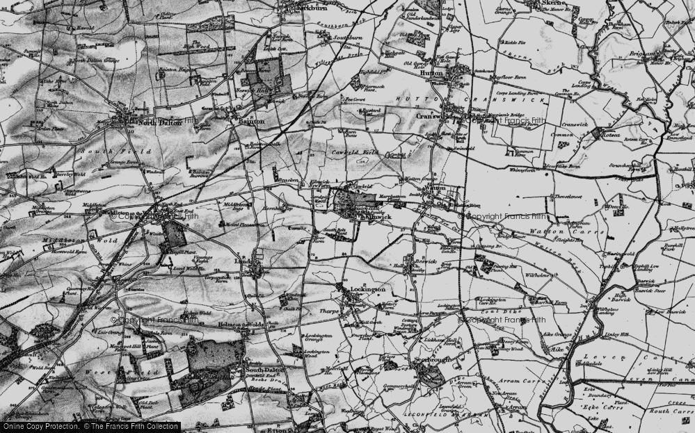 Old Map of Kilnwick, 1898 in 1898