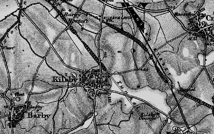 Old map of Kilsby in 1898