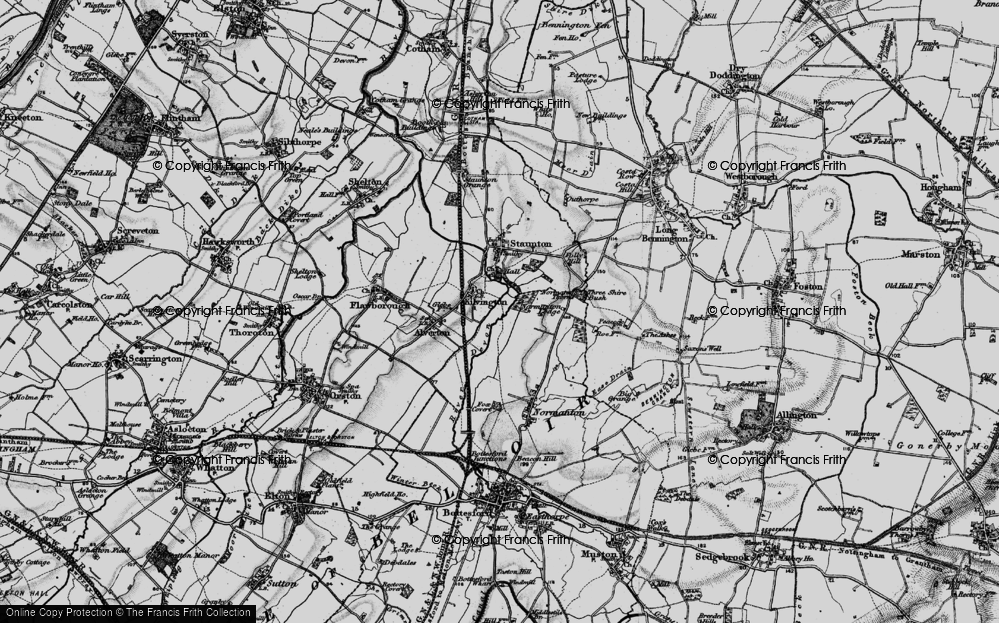Old Map of Kilvington, 1899 in 1899