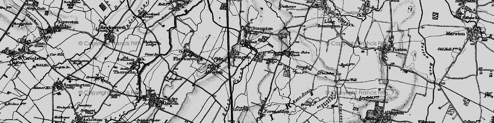 Old map of Kilvington in 1899
