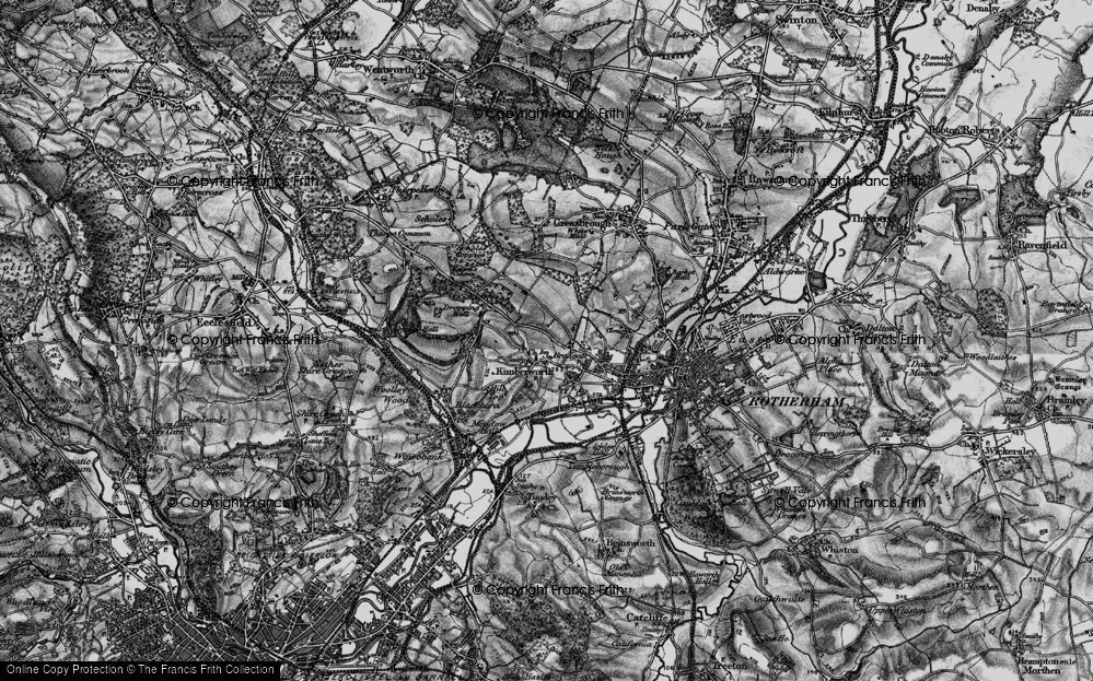 Old Map of Kimberworth, 1896 in 1896