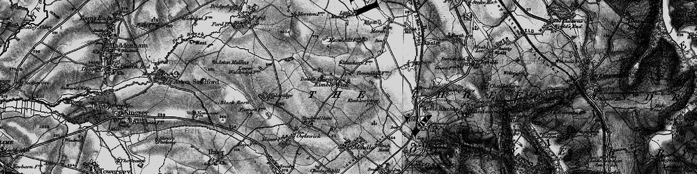 Old map of Kimble Wick in 1895