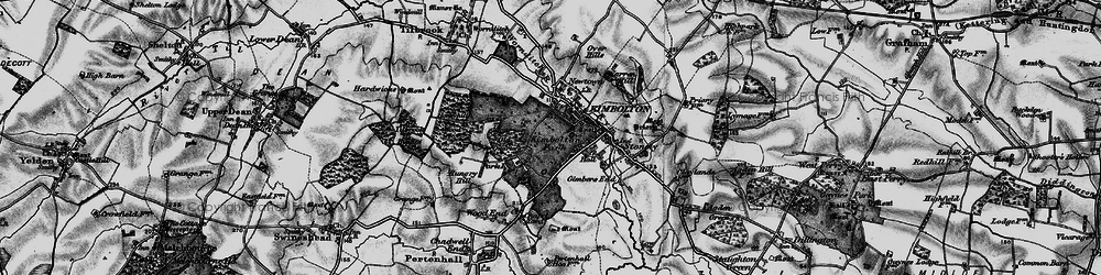 Old map of Kimbolton in 1898