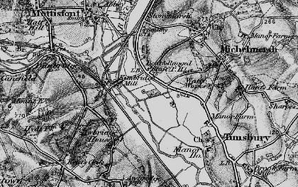 Old map of Bear & Ragged Staff (PH) in 1895