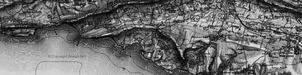 Old map of Kimmeridge in 1897