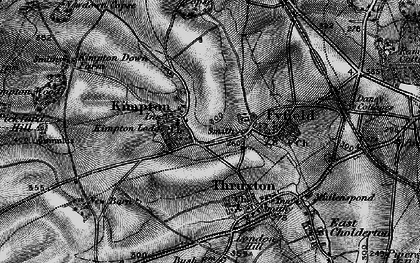 Old map of Kimpton in 1898