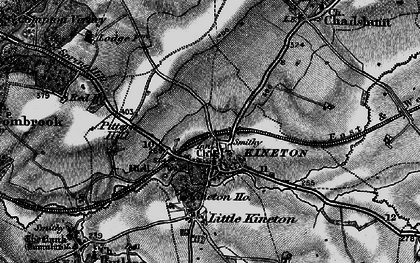 Old map of Kineton in 1896