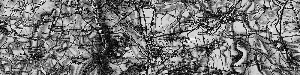 Old map of King's Coughton in 1898