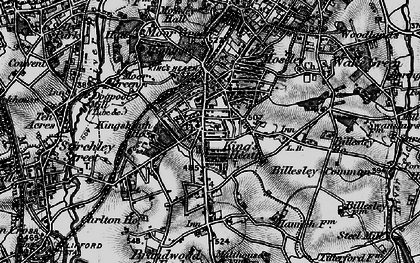 Old map of King's Heath in 1899
