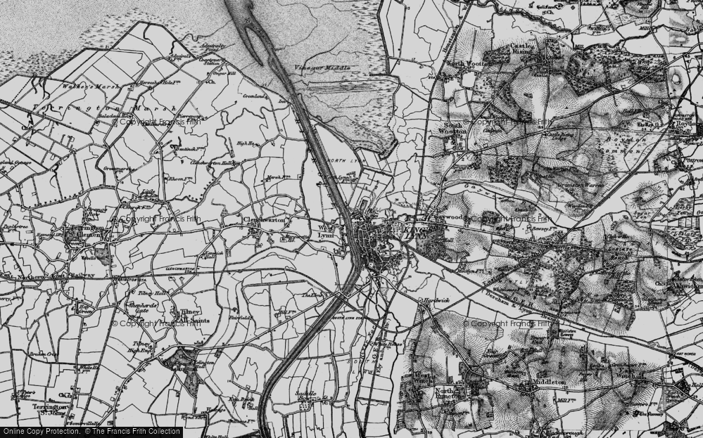 Old Map of King's Lynn, 1893 in 1893