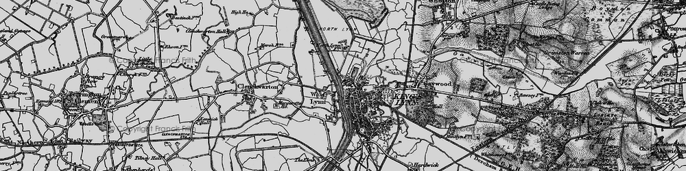 Old map of King's Lynn in 1893
