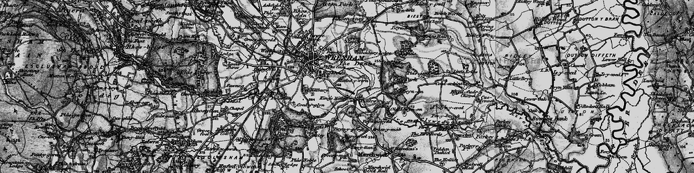 Old map of Llwyn Onn Hall in 1897