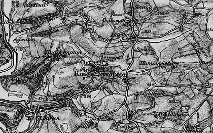 Old map of King's Nympton in 1898
