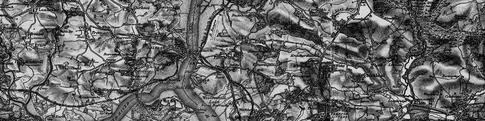 Old map of King's Tamerton in 1896