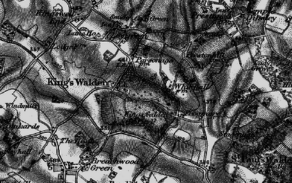 Old map of King's Walden in 1896