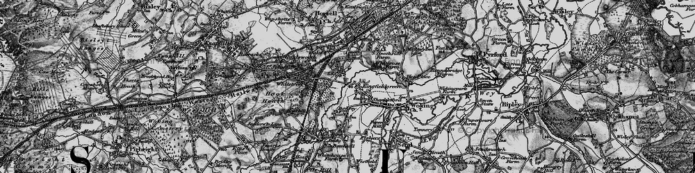 Old map of Kingfield in 1896