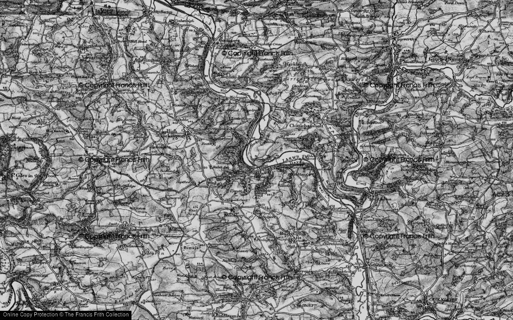 Old Map of Kingford, 1898 in 1898