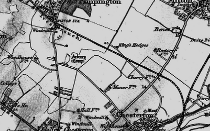 Old map of Kings Hedges in 1898