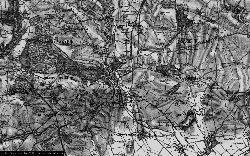 Old Map of Kings Hill, 1896 in 1896