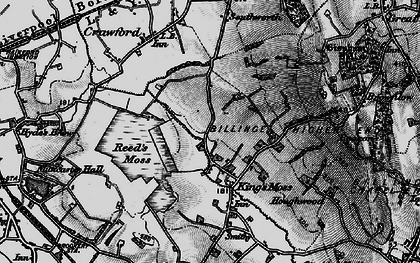 Old map of Kings Moss in 1896