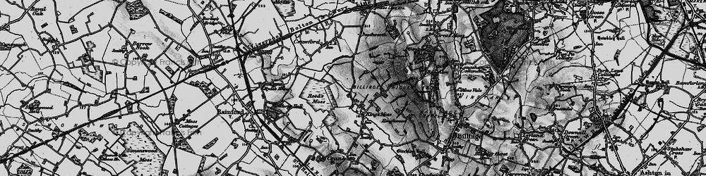 Old map of Kings Moss in 1896