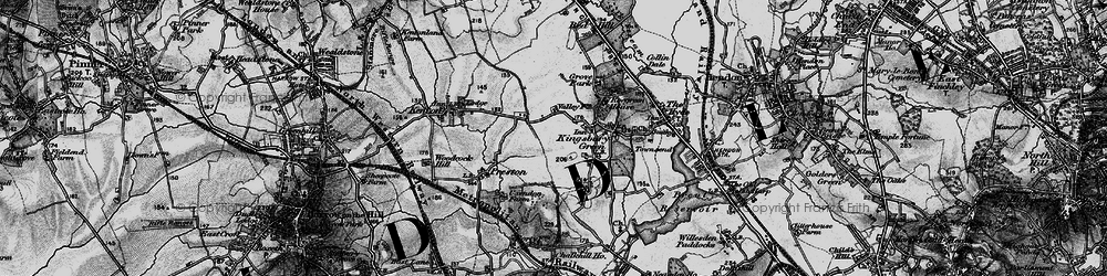 Old map of Kingsbury in 1896
