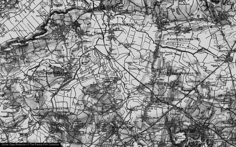 Old Map of Kingsbury Episcopi, 1898 in 1898