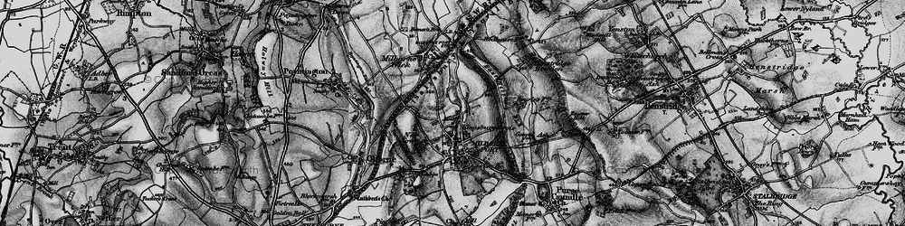 Old map of Kingsbury Regis in 1898