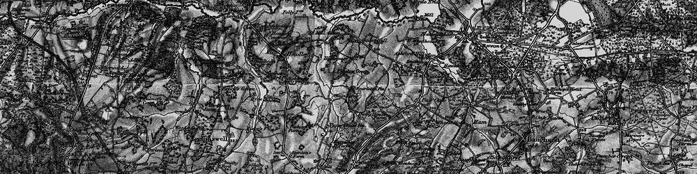 Old map of Kingsclere Woodlands in 1895