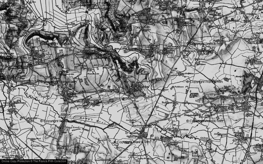 Old Map of Kingsdon, 1898 in 1898