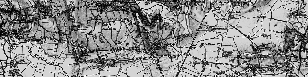Old map of Kingsdon in 1898