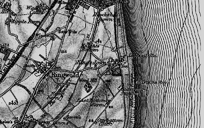 Old map of Kingsdown in 1895