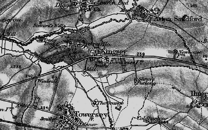 Old map of Kingsey in 1895