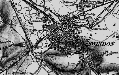 Old map of Kingshill in 1898