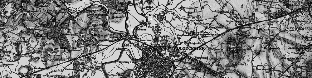 Old map of Alney Island in 1896