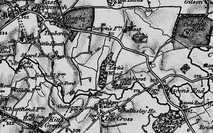 Old map of Kingshurst in 1899