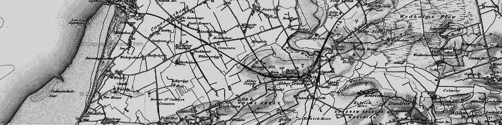 Old map of Abbey Cowper in 1897