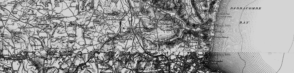 Old map of Kingskerswell in 1898