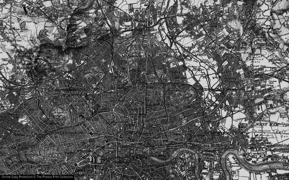 Old Map of Kingsland, 1896 in 1896