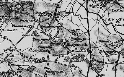 Old map of Kingsnorth in 1895