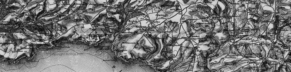 Old map of Ayrmer Cove in 1897