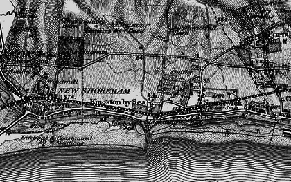 Old map of Kingston by Sea in 1895