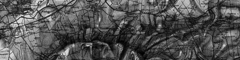 Old map of Blowingstone Hill in 1895