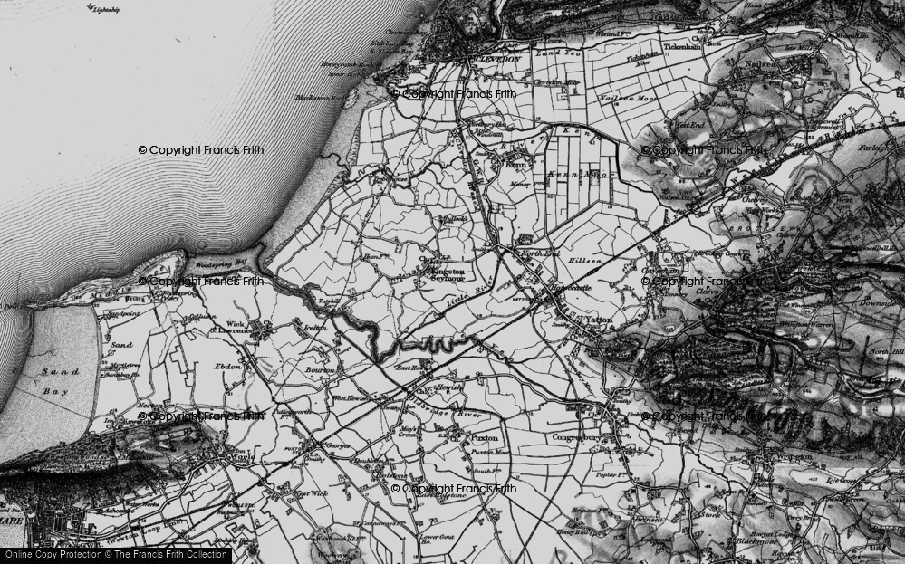 Old Map of Kingston Seymour, 1898 in 1898