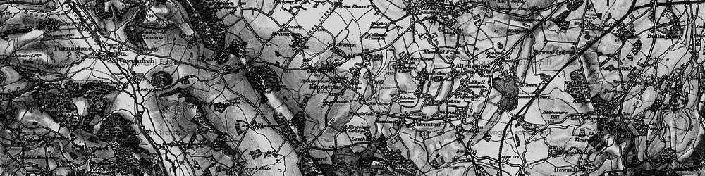 Old map of Arkstone Common in 1898