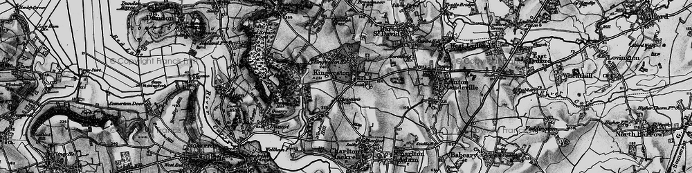 Old map of Kingweston in 1898